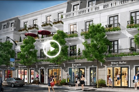 Phối cảnh khu shophouse dự án bất động sản